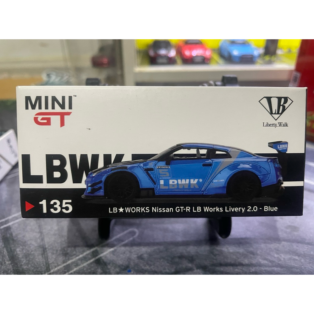 [UNSEALED] Mini GT 135 LB WORKS Nissan GT-R R35 LB Works Livery 2.0 - Blue