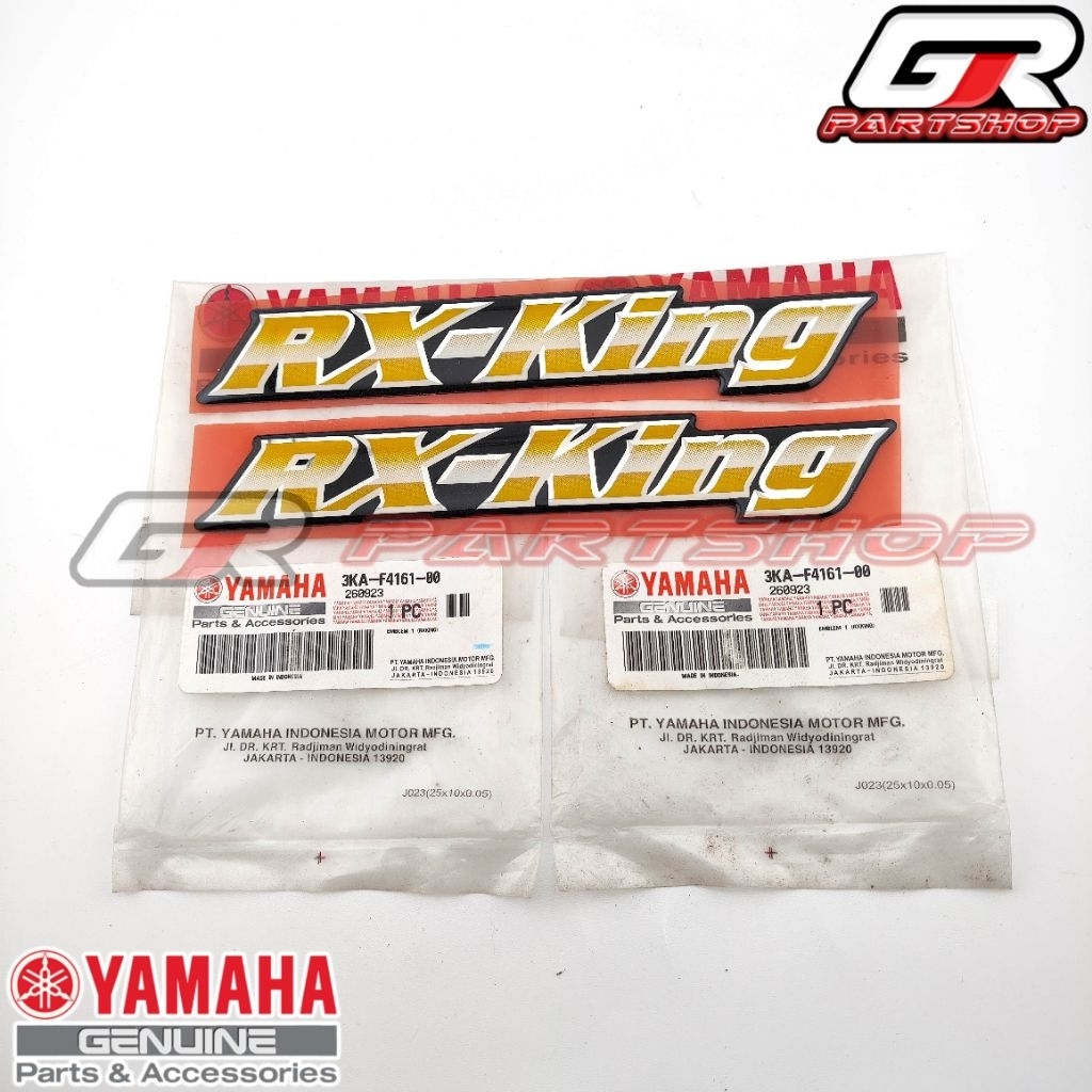 EMBLEM TANGKI RX KING 2002 SET ORIGINAL ASLI YAMAHA ORI YGP LIST GRAPHIC STIKER STICKER STRIPING EMB