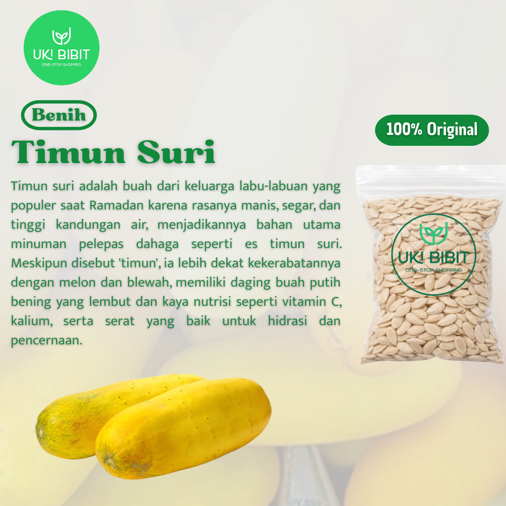 ( 10 Butir ) Benih Biji Timun Suri | Bonteng | Timun Mas | Mentimun Suri