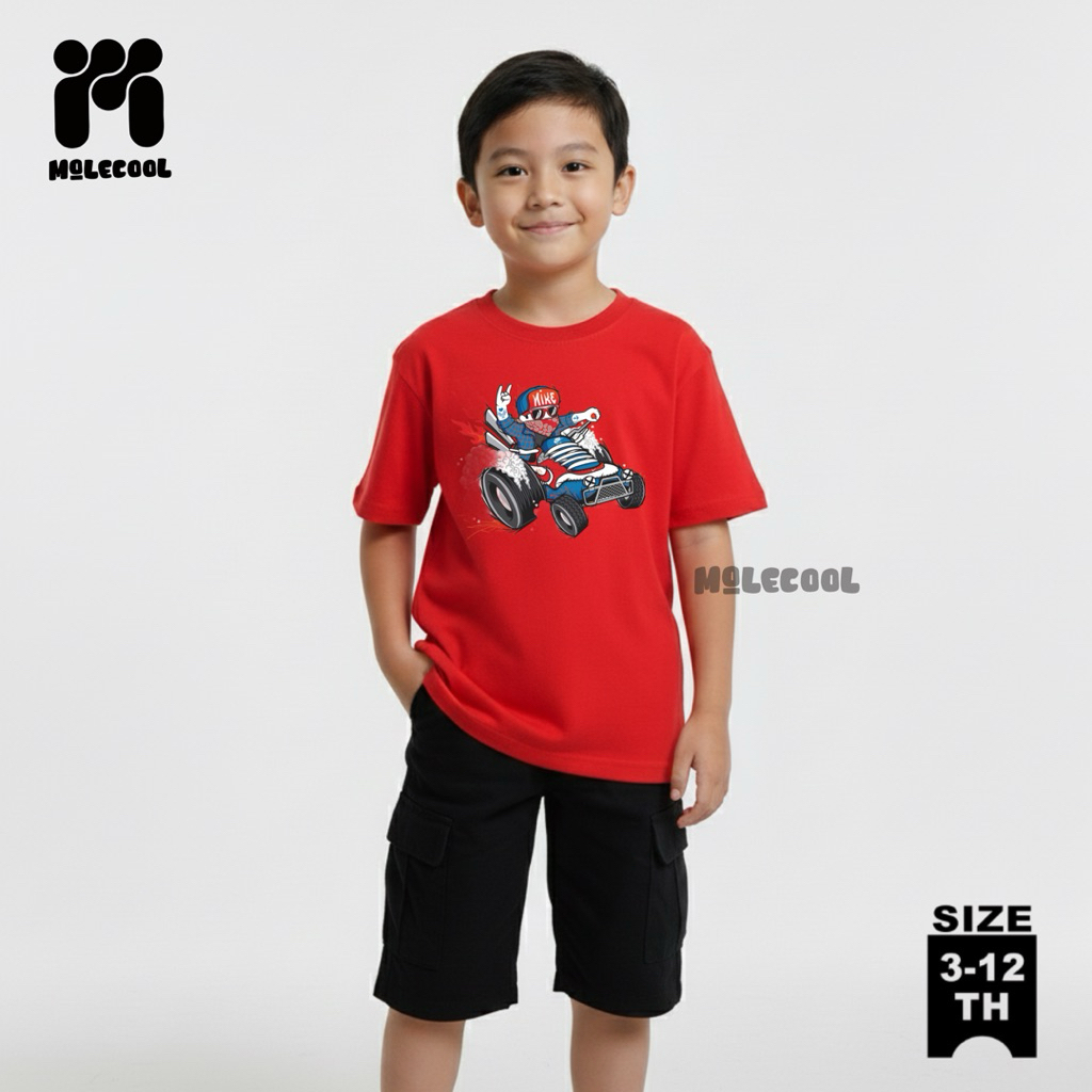 Molecool Kidswear Baju Kaos Distro Anak Laki Laki & Anak Perempuan NIKE Semi Cotton 3-12 Tahun