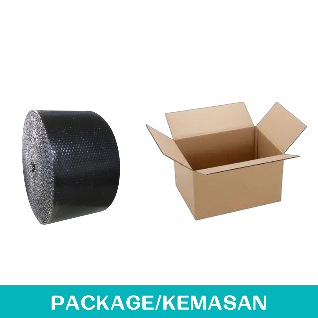 Packing Aman: Dus Karton Tebal + Bubble Wrap Hitam