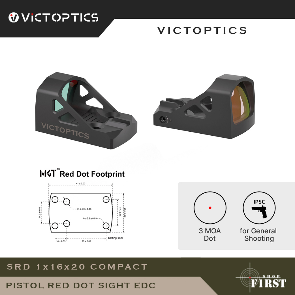 Teleskop VICTOPTICS SRD 1x16x20 Compact Red Dot Sight EDC