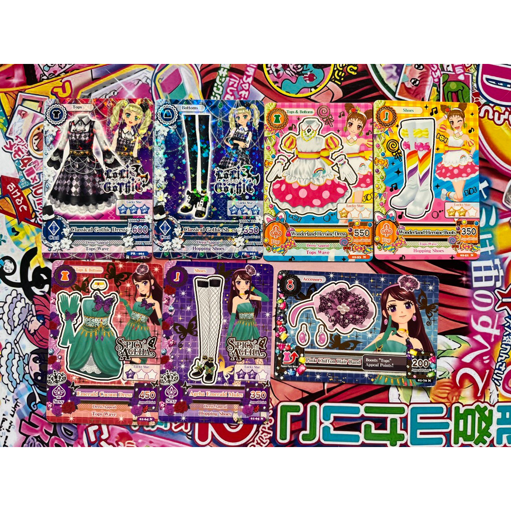Kartu Aikatsu Official Loli Gothic Spicy Ageha FullSet Dress Normal Brand Card Rare Satuan Promotion