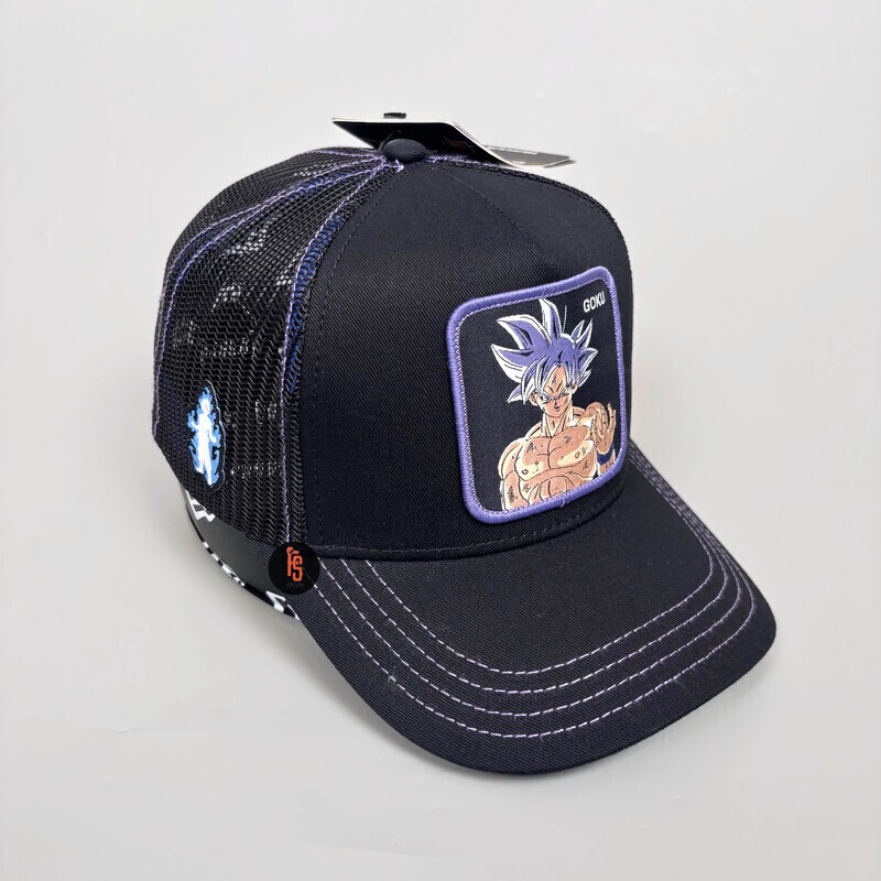 TOPI ORIGINAL CAPSLAB TRUCKER GOKU YOUTH BLACK UV BLUE