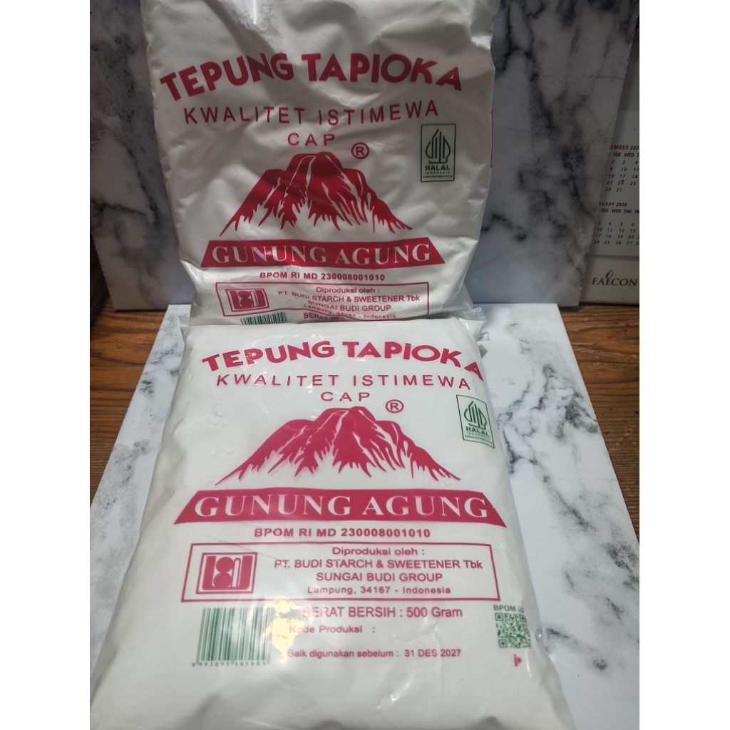 TEPUNG TAPIOKA GUNUNG AGUNG 500GRAM / GUNUNG AGUNG TEPUNG TAPIOKA 500GR