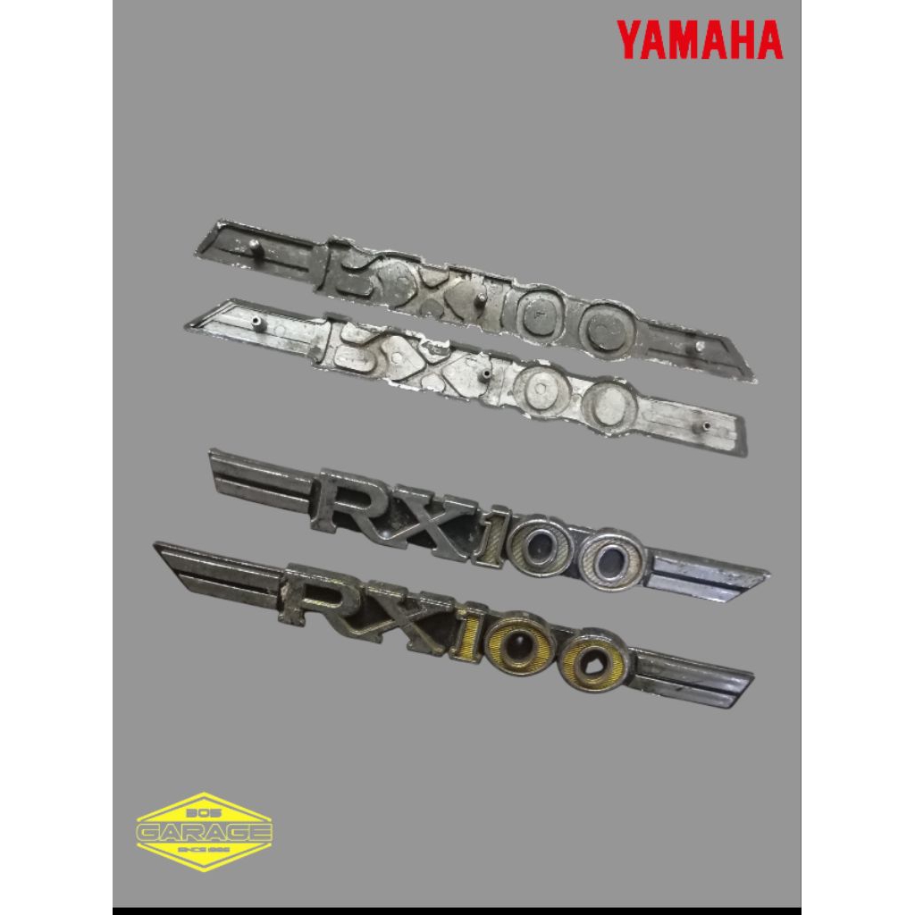 emblem emblim box dop kempol aki Yamaha rx100 nos kondisi baru stok lama like original