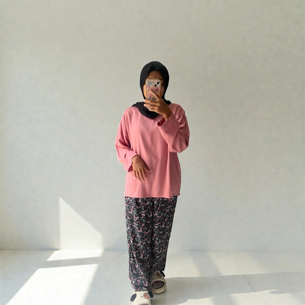 setelan kaos rayon lengan panjang setelan kaos wanita