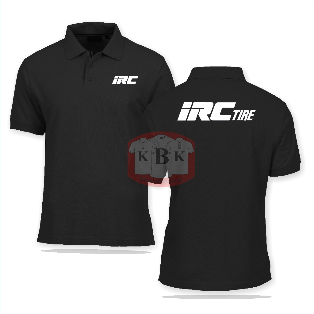 Baju Kantor Kerja Polo Pria Wanita Ban Motor IRC TIRE buat Kaos PROMSI SOUVENIR HADIAH