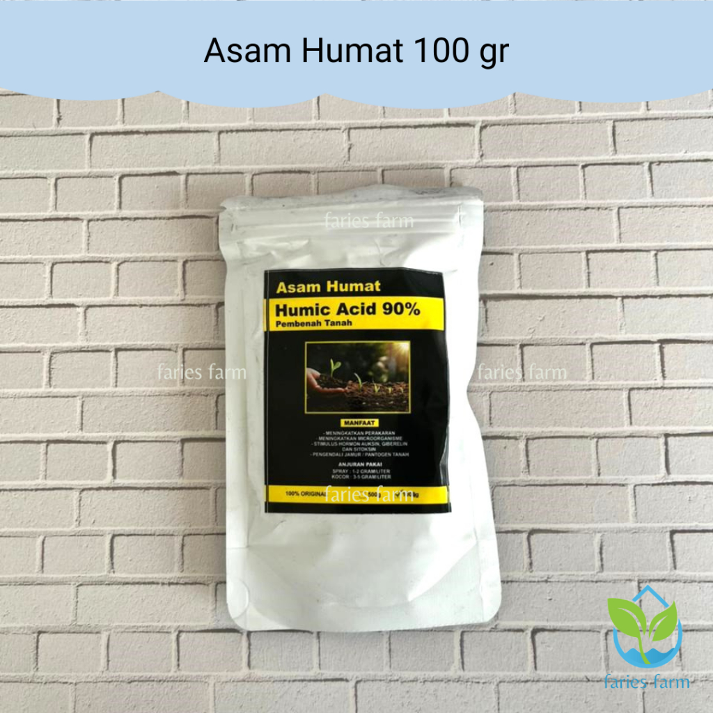 Asam Humat 100 gram Pembenah Tanah Humic Acid  100gr Humat Powder