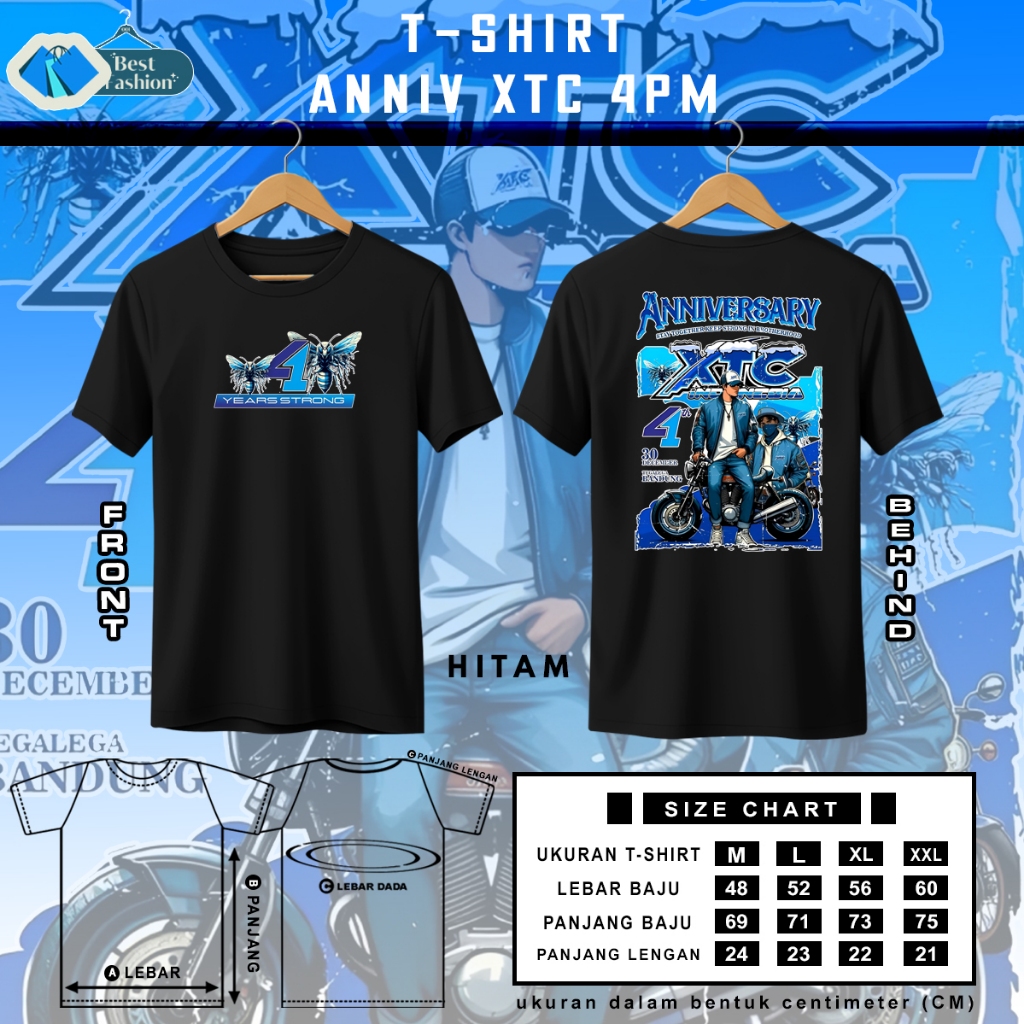 KAOS ANNIVERSARY XTC 41TH BAJU XTC INDONESIA TSHIRT DISTRO ORIGINAL SABLON DTF