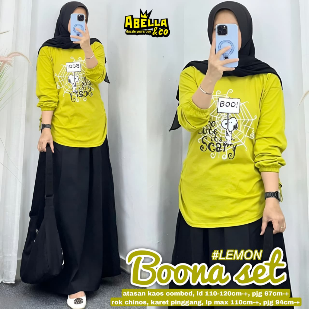 Pakaian Wanita HQ BOONA SET From AbELLA FASHION STORE