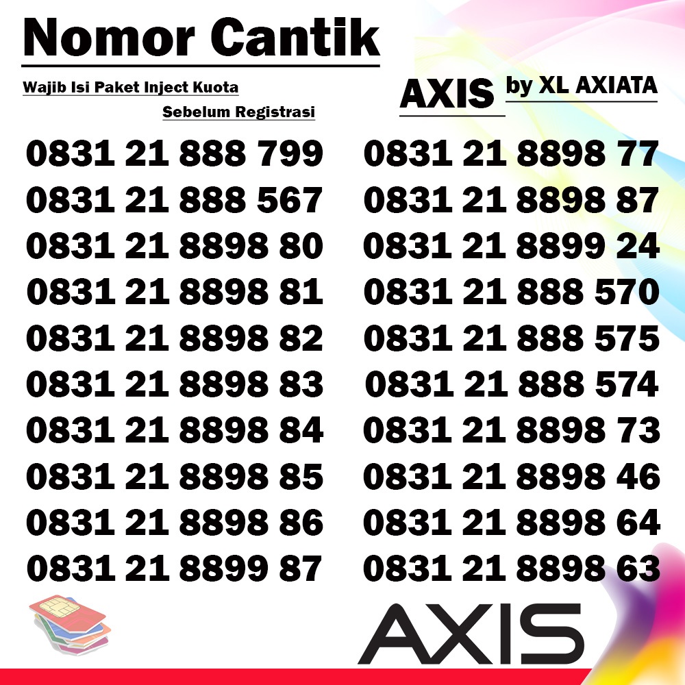 Axis dari XL axiata nomor cantik