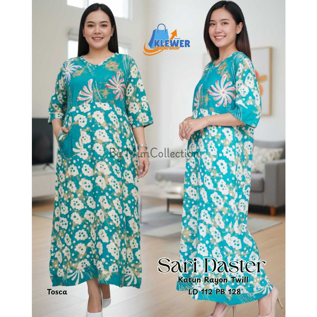 GAMIS BATIK SARI DASTER JUMBO DASTER BIGSIZE BATIK CAP BATIK PEKALONGAN HOMEDRESS WANITA DASTER BATI