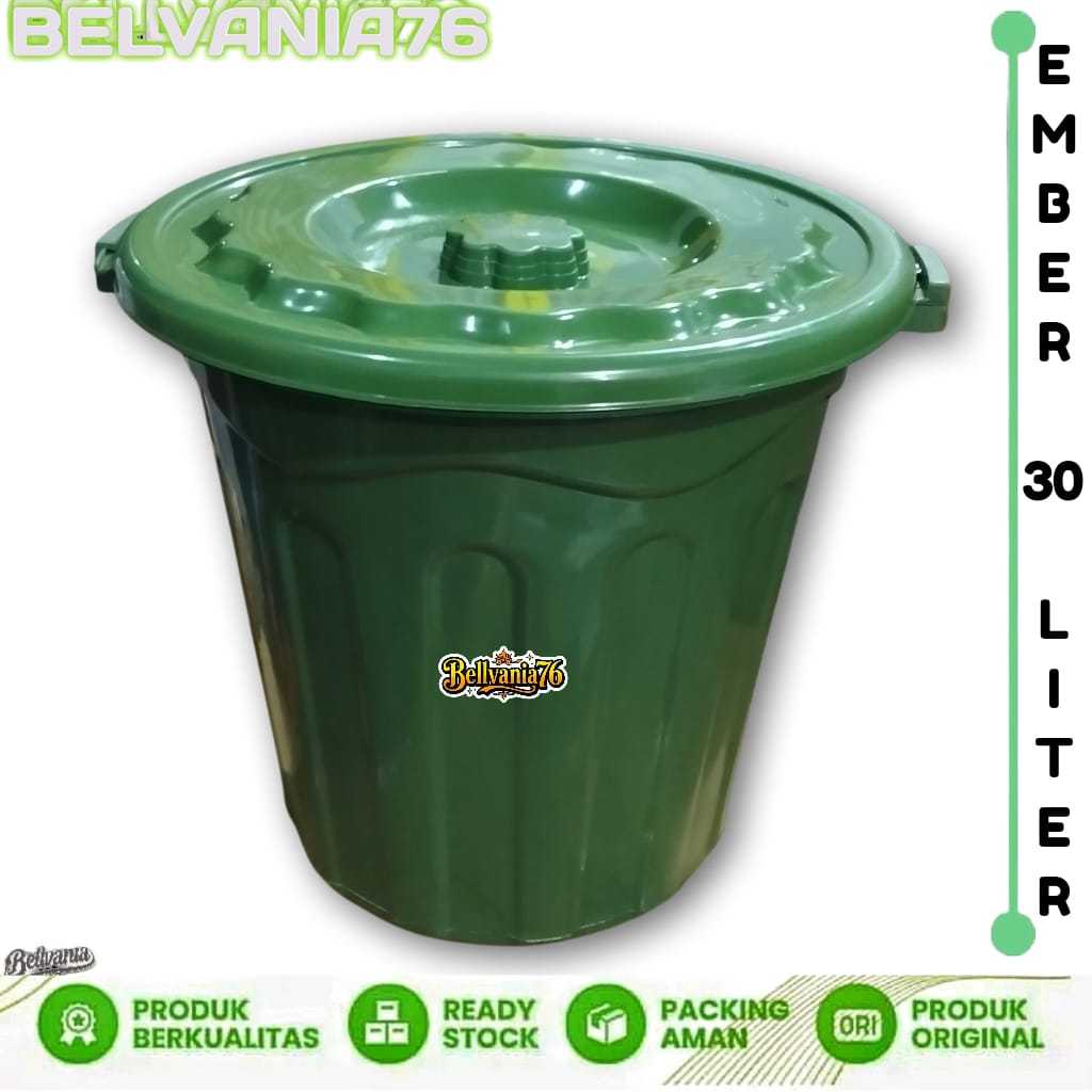 EMBER PLASTIK 30 LITER /EMBER 30 LITER WARNA HIJAU