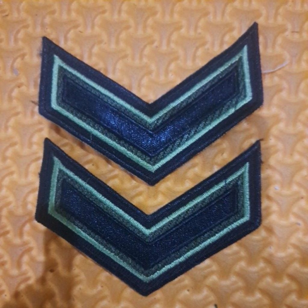 Bordir atribut PDL TNI pangkat SERDA non list merah matra darat tanpa perkeras