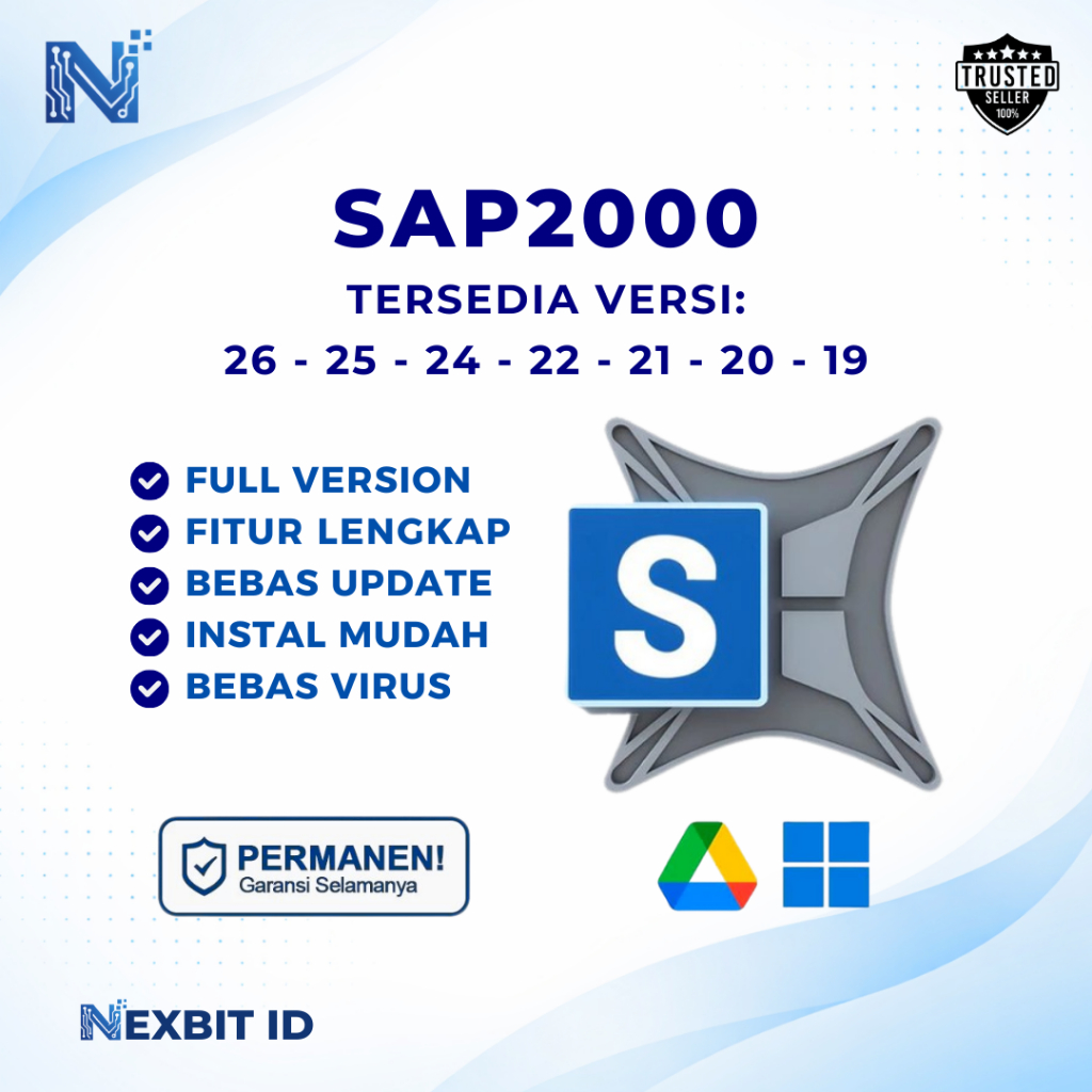 SAP2000 26 & ETABS Software Analisis Struktur Bangunan Win Pilihan Versi 19–26 Lengkap