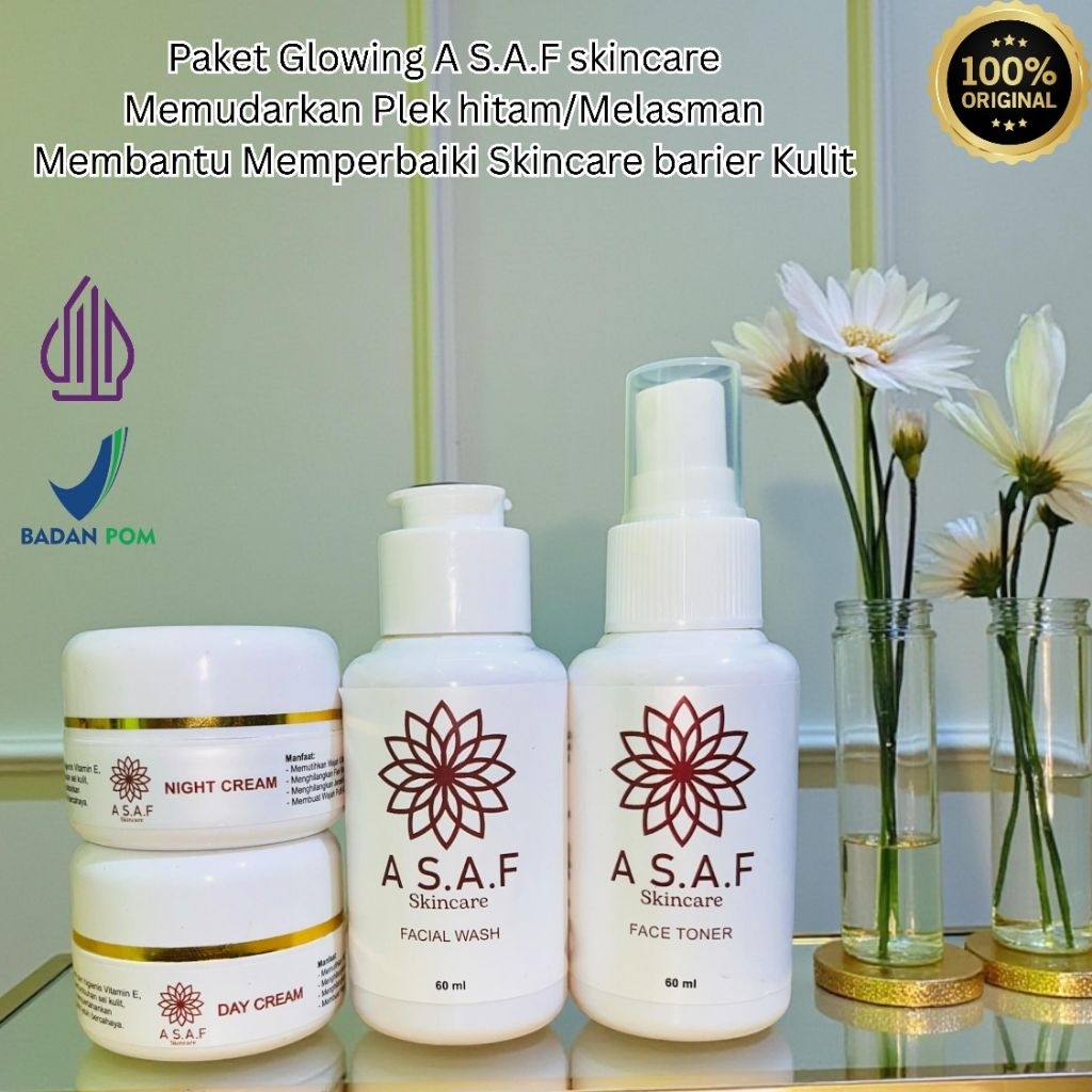 ASAF SKINCARE PAKET GLOWING BPOM AMAN BUMIL BUSUI
