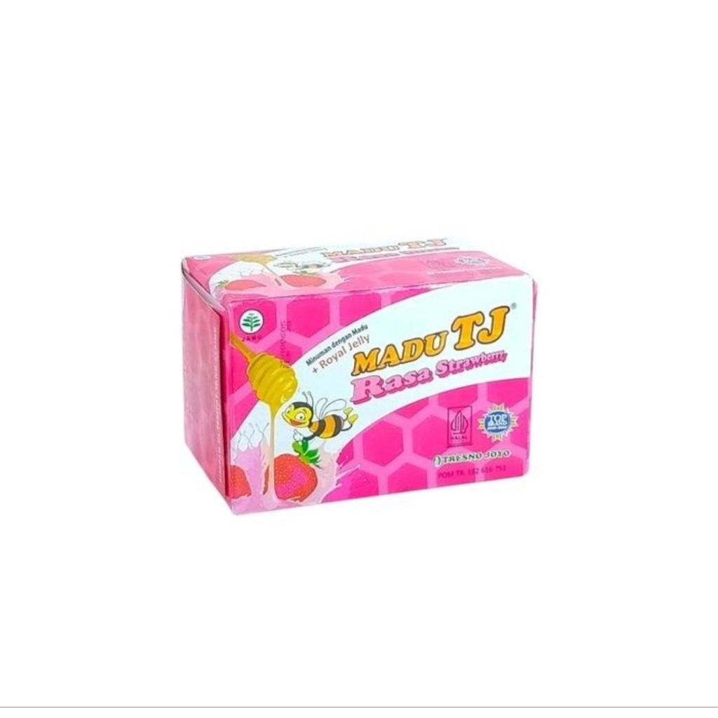 Madu TJ Sachet Rasa Strawberry 1Box  @12 Sachet | Madu Murni Tresno Joyo Plus Royak Jelly