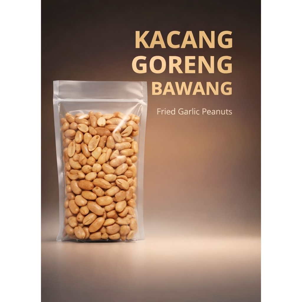 Kacang goreng bawang gobang enak renyah gurih kualitas super 1 kg kemasan pouch
