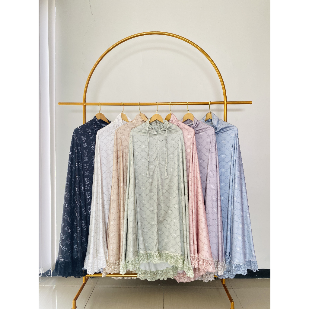 MUKENA SILK WANITA MOTIF ELEGAN ADEM MUKENA CANTIK PREMIUM