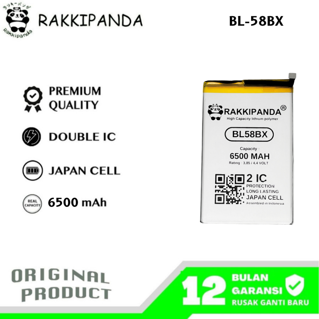 RakkiPanda - BL-58BX Infinix Hot 9 Play X680/Hot 10s X689/Hot 10 Play X688B/Hot 11 Play X688/Hot 12 