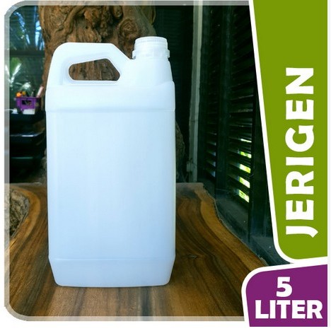 Jerigen kosong jergen 5 liter dergen drigen warna putih susu bersih tanpa stiker