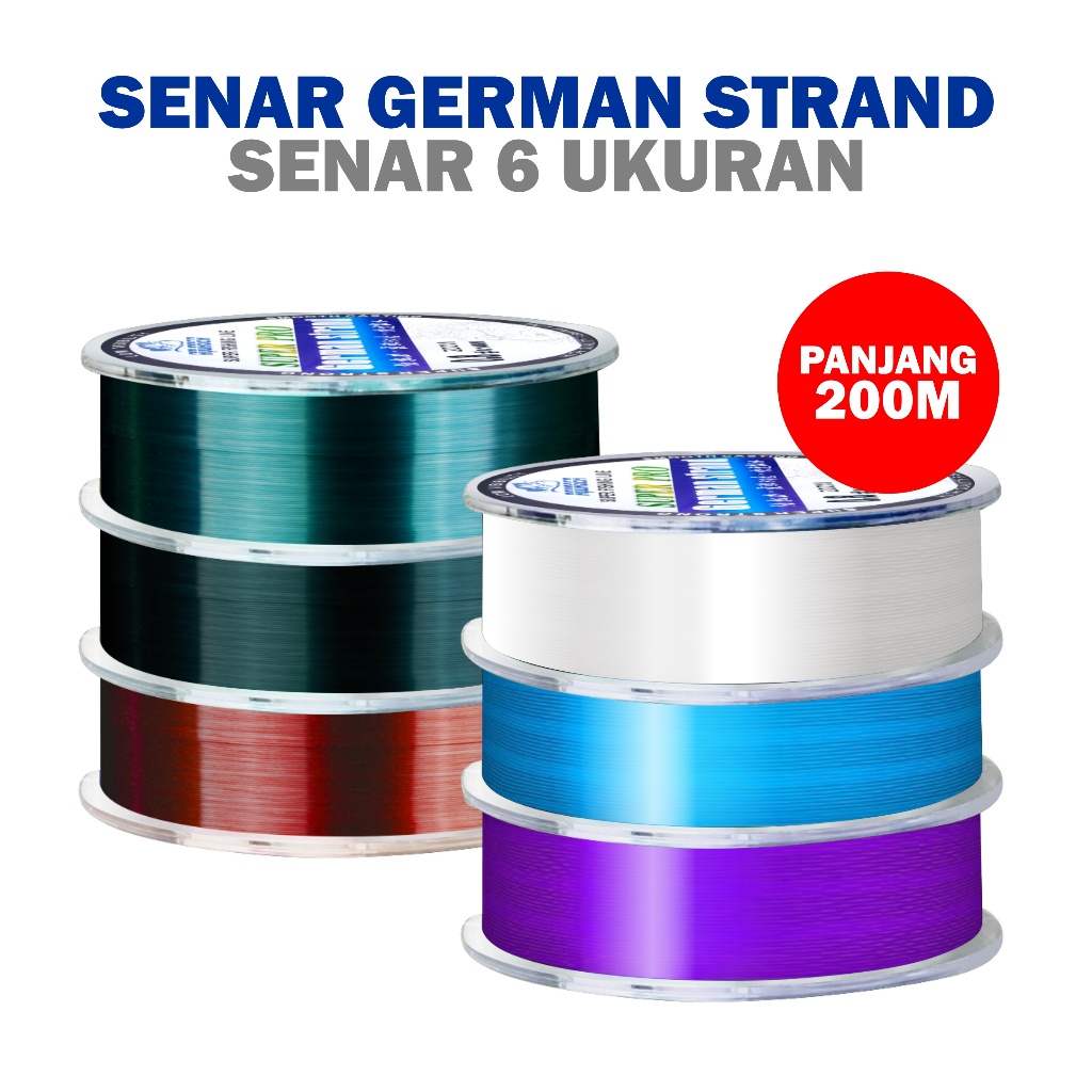 SENAR BAJA Tali Pancing Germany200m Senar Pancing Premium  Invisible Bahan Nilon Tahan Lama Panjang
