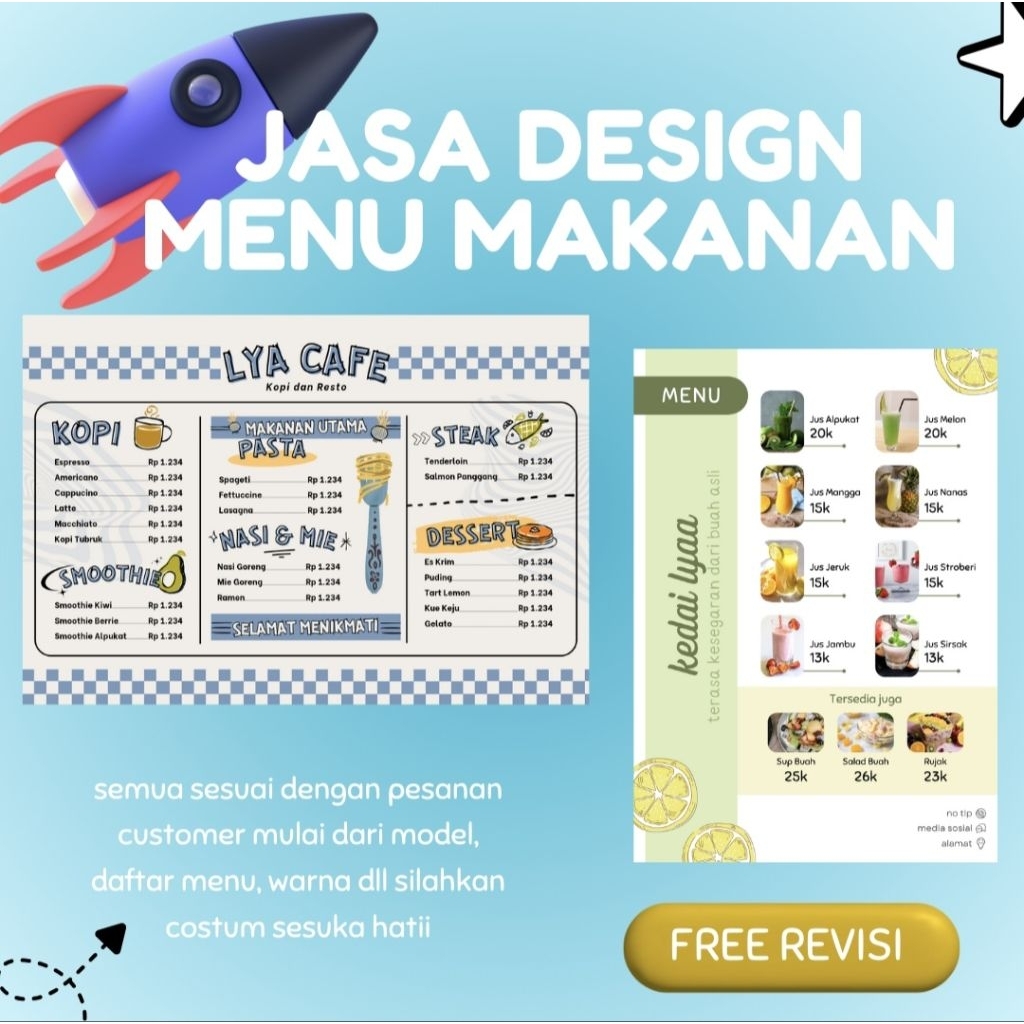 Jasa Design Menu Makanan Dan Minuman