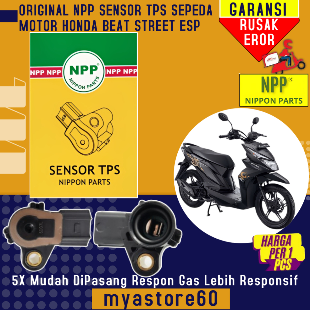 ORIGINAL Sensor TPS NPP - Sensor Gas Throttle Sensor Tps 43100-K8100 Sepeda Motor HONDA BEAT STREET 