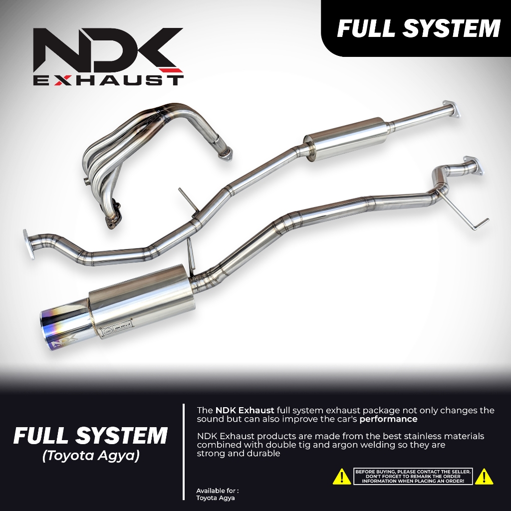 NDK KNALPOT FULLSYSTEM TOYOTA AGYA AYLA 1200CC DIBAWAH 2022 KNALPOT RACING MOBIL AGYA AYLA NDK EXHAU