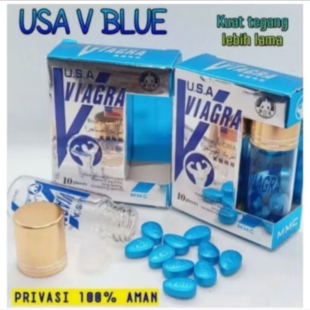 Viagraa 1 BUTIR Mmc Blue Biru Original Pill Penambah Stamina Pria Obat Herbal Vitalitas Tahan Lama K