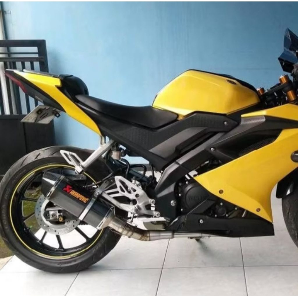 BASS ADEM Knalpot Racing Akrapovic karbon fullsystem R15 new v3-v4 XSR155 vixion R eksoz