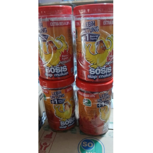 SOSIS SO NICE SIAP MAKAN RASA AYAM PEDAS SO GOOD CEMILAN ANAK MAKANAN RINGAN