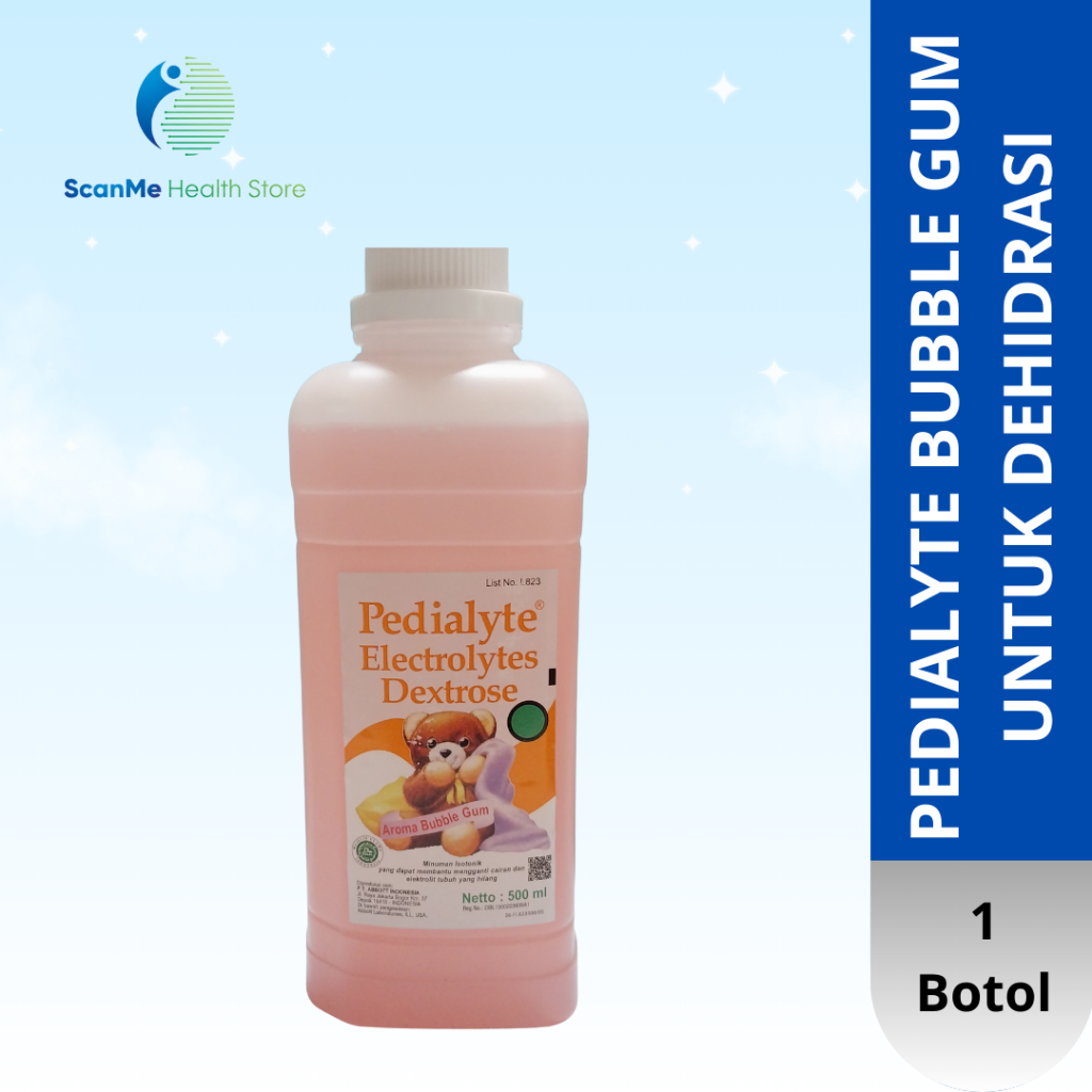 Pedialyte Bubble Gum 200 mL Larutan Rehidrasi Oral (Oralit) untuk Dehidrasi