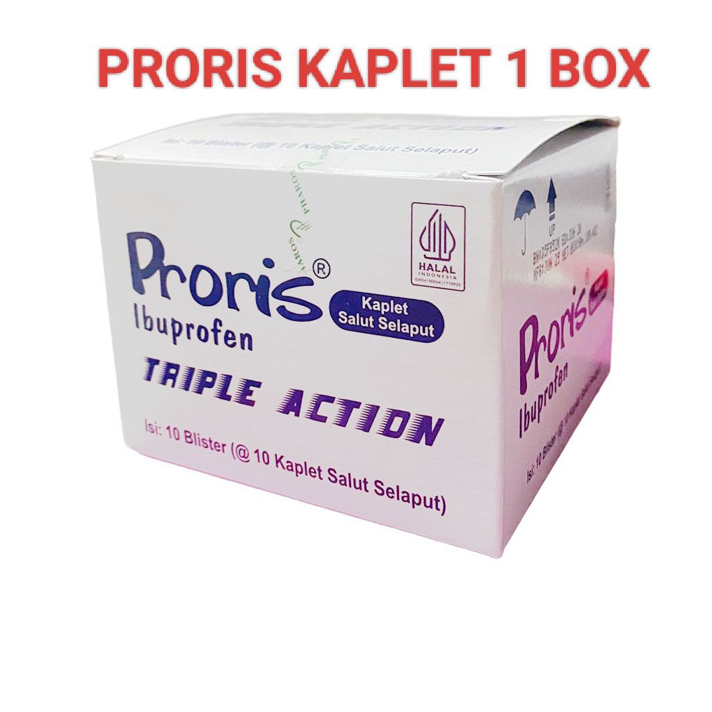 PRORIS IBUPROFEN 200 MG 1 BOX/ PRORIS KAPLET ISI 100 TABLET