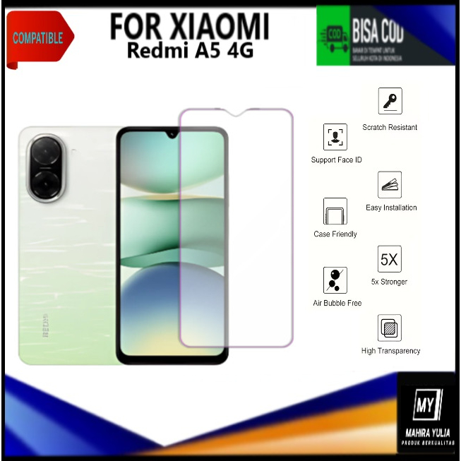 Tempered Glass Xiaomi Redmi A5 4G Full Cover Anti Gores Kaca Full Layar Screen Protector Pelindung L