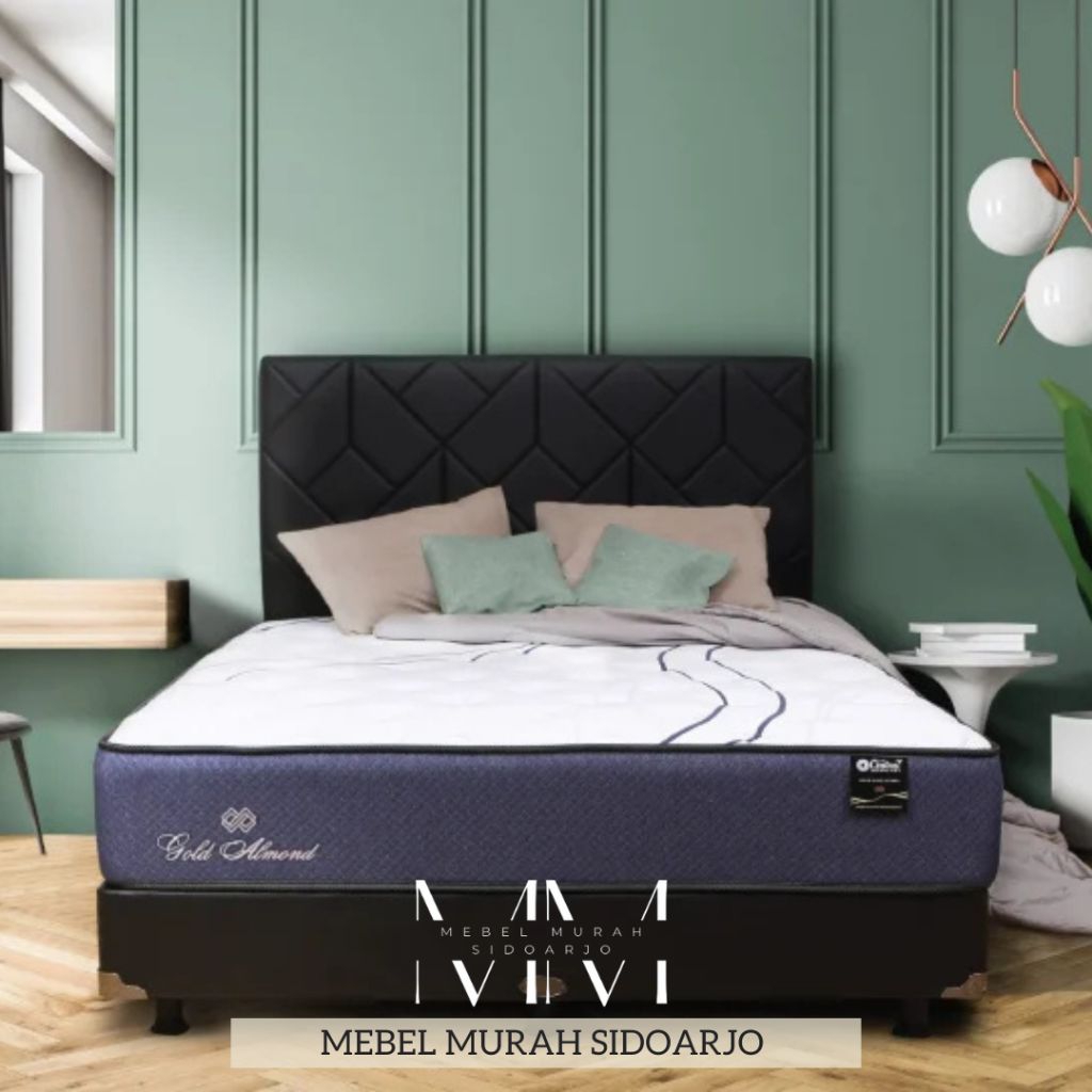 Springbed Central Gold Almond with Super Fluffy Foam Kasur Central Gold Edition Series Ukuran 90x200