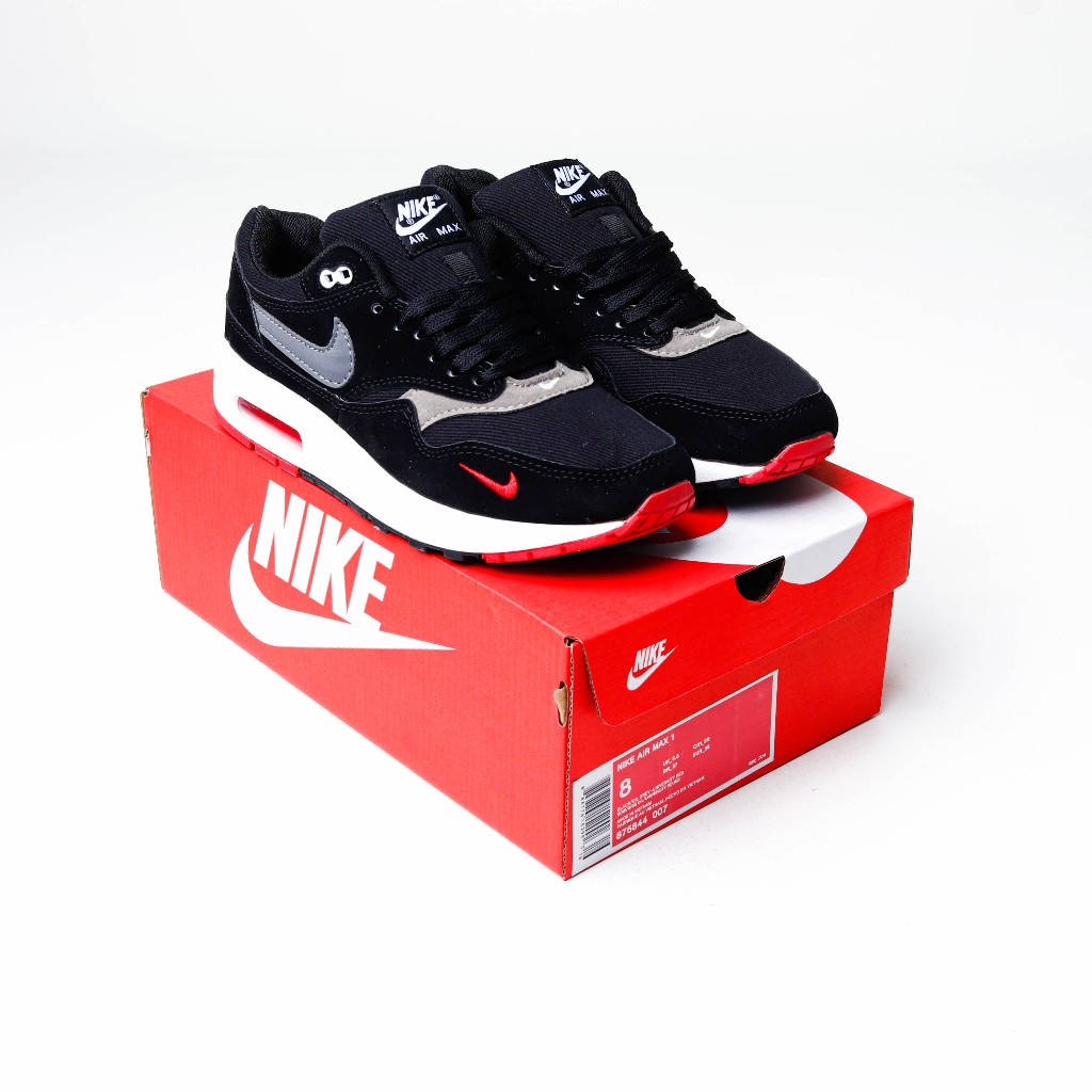 Nike Air Max 1 Black Oil Grey Red