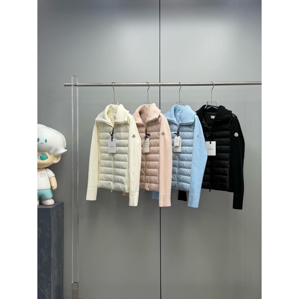 M*ncler Padded Wool Zipped Up Cardigan