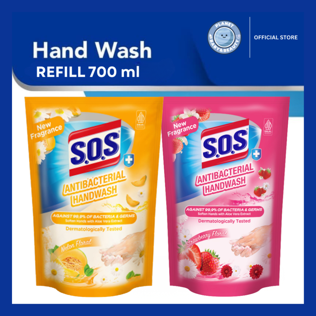 SOS Antibacterial Handwash REFILL 700ml - Sabun Cuci Tangan