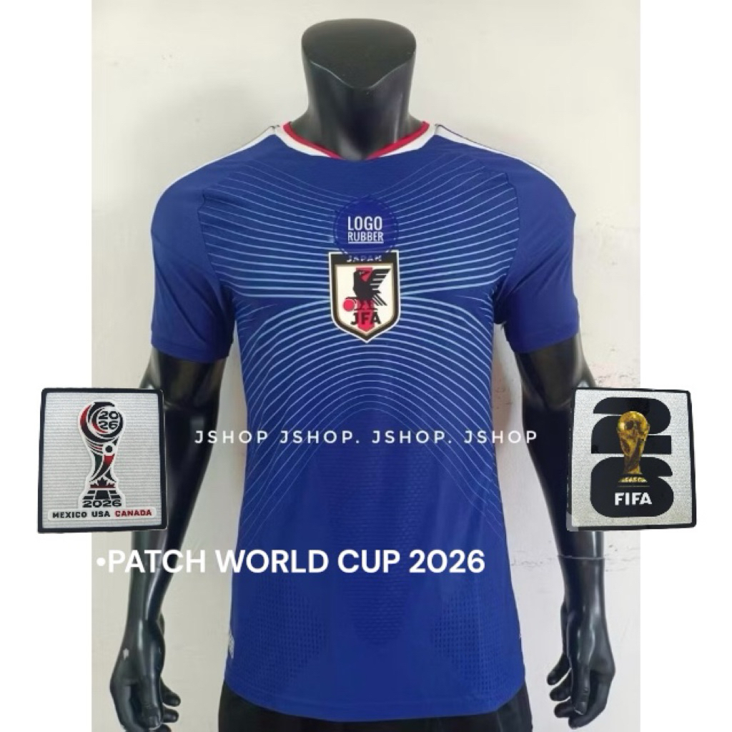 LOGO RUBBER JERSEY JEPANG HOME 2026 JERSEY PIALA DUNIA 2026 PLAYER