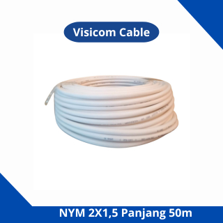 Kabel Visicom NYM 2x1,5mm Panjang 50m