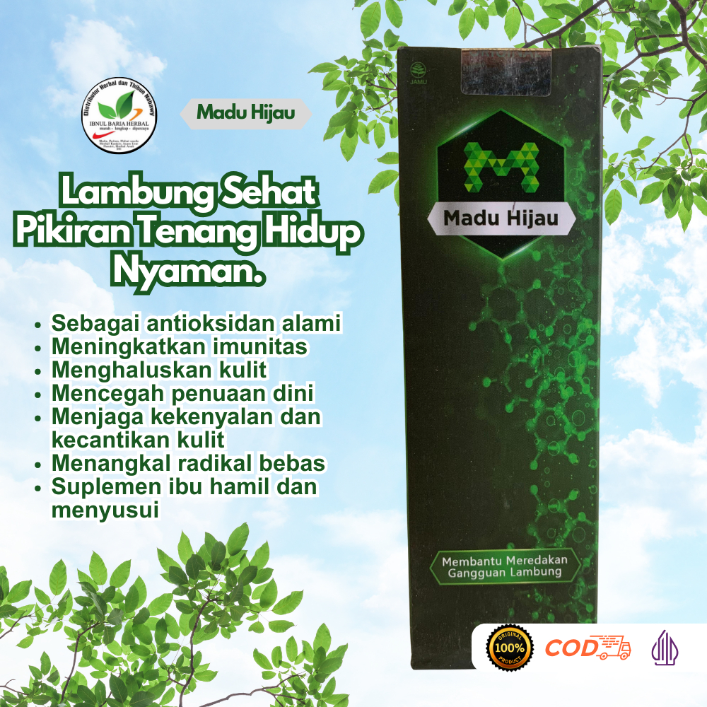 Original Madu Hijau | Spirulina Lambung | Terapi Gerd | Madu Herbal | Pengobatan Lambung | Madu Baja