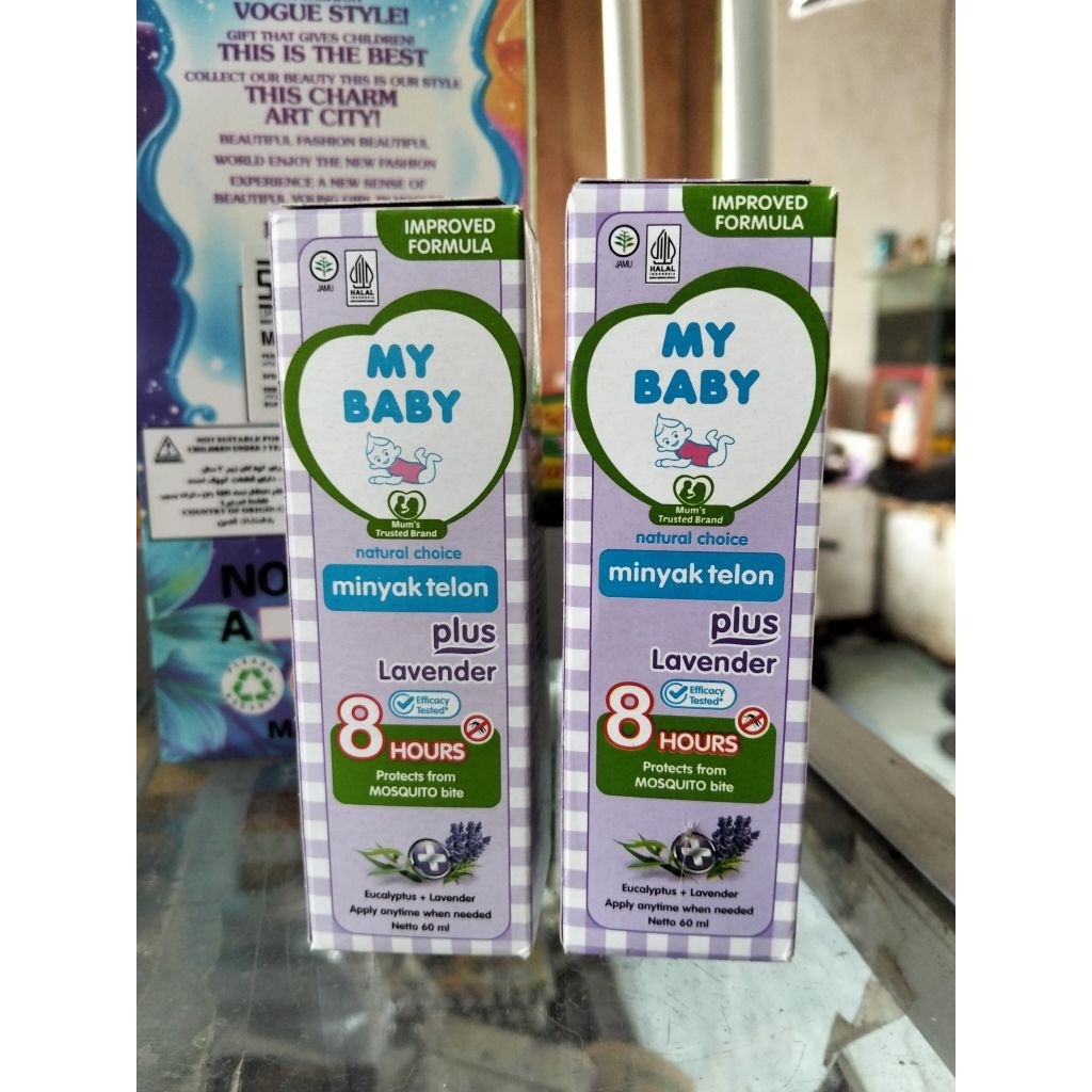 My Baby Minyak Telon 60ml - Perlindungan Nyamuk, Aroma Lavender, Formula Alami 60 ml
