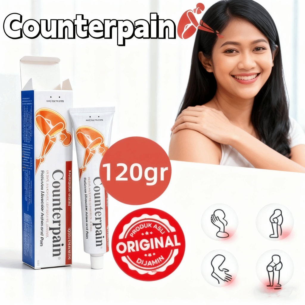 *ORI & EXP2028* Counterpain Cream 120gr Thailand Hot Cream Krim Analgesic Balm Meringankan Nyeri / E