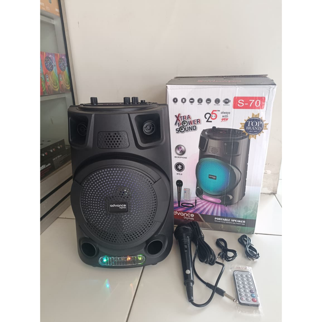 SPEAKER PORTABLE ADVANCE S70 BONUS FREE MIC