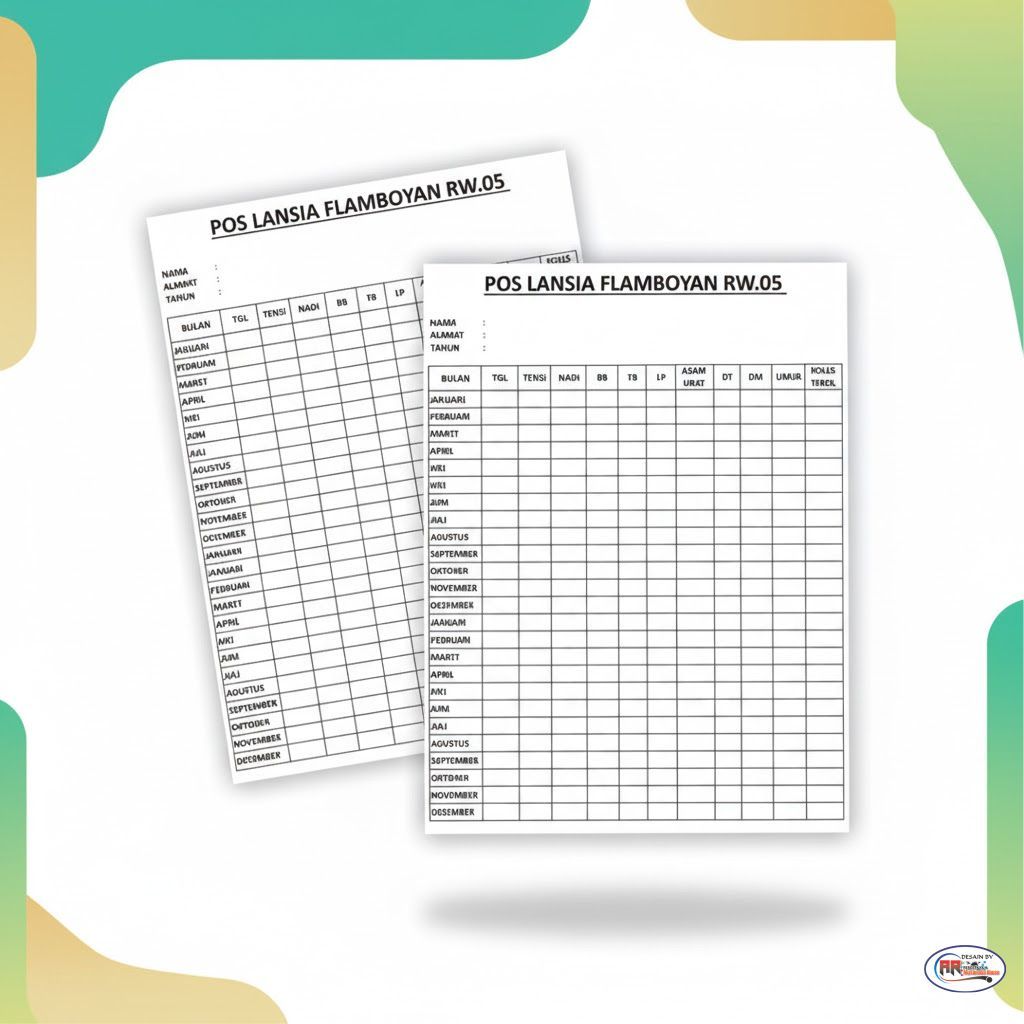 KARTU POSYANDU BESAR BISA CUSTOM KOP READY STOCK