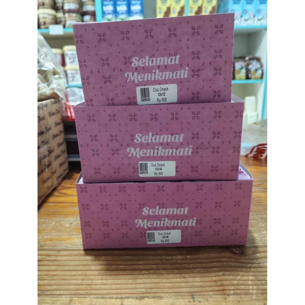 DUS SNACK BOX MOTIF BUNGA 12X16 / SNACK BOX MOTIF 12X14 / BOX SNACK MOTIF 12X12