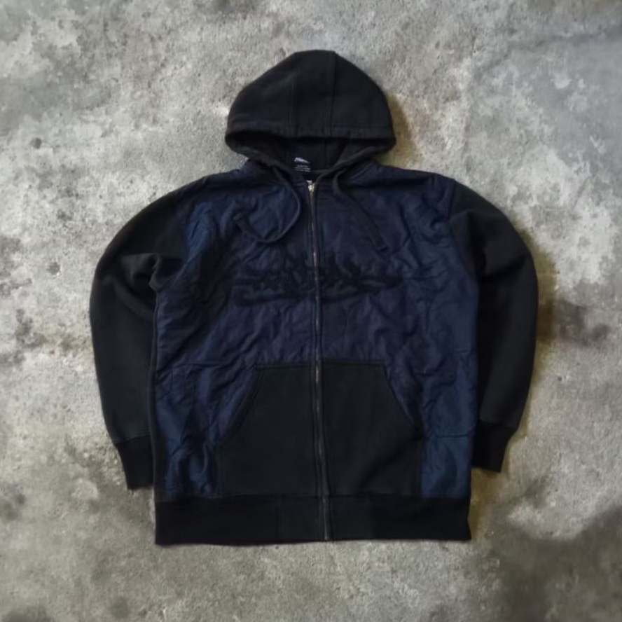 Tribal Gear USA Black on Black Big Logo Zipper Hoodie Jacket hiphop vintage y2k homies Fullbordir