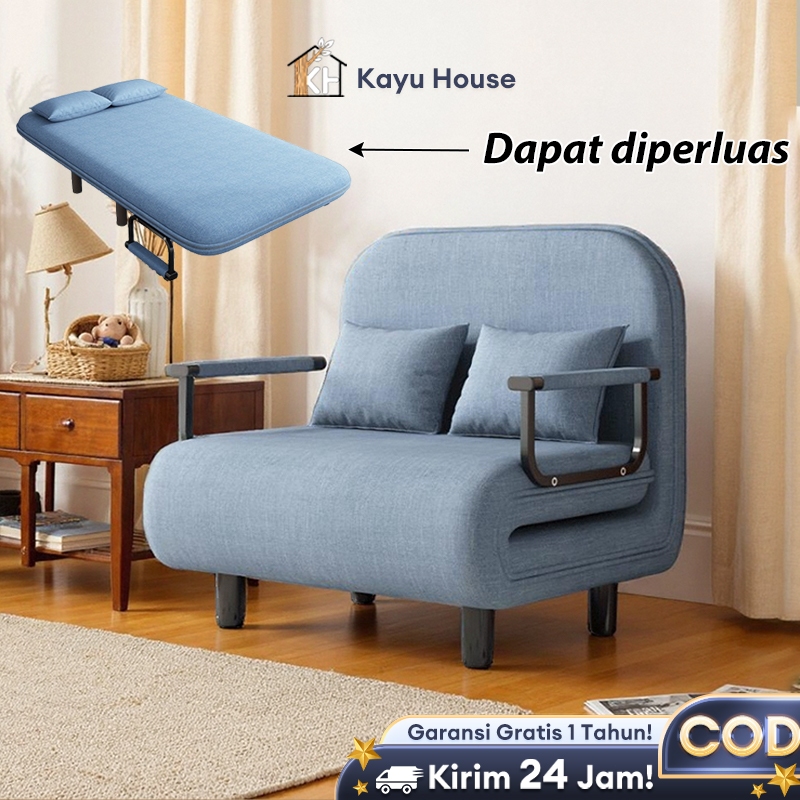 Sofa bed Sofa Lipat 2 in 1 Sofa minimalis Cocok Ruang Tamu Kamar Tidur Sintetis Nyaman Tahan Gores